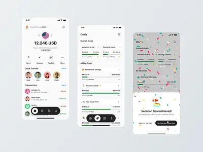 Moniva - Finance Mobile App animation bank branding clean design design digital bank finance financial fintech illustration ios design mobile app mobile app design mobile app finance money ui user experience user flow user interfaces wallet