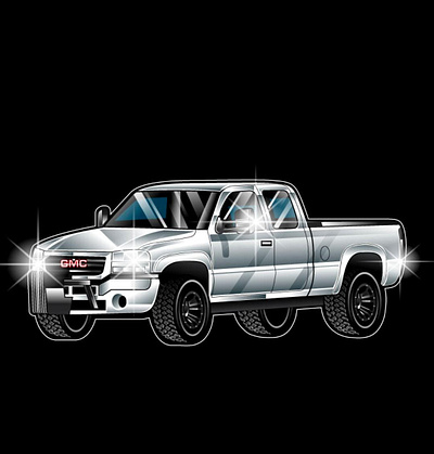 Simple illustration of the GMC Truck illustration design vector design