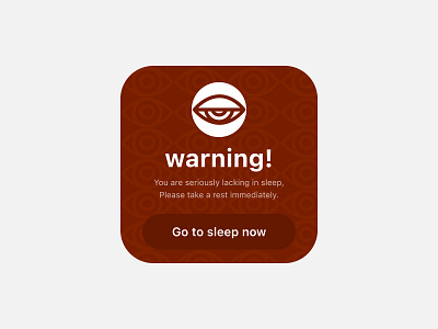 Warning for excessive eye use badges card design graphic design illustrations ui warning web design widget