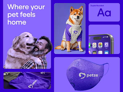Petze – Pet Care Logo & Branding Design ai logo app logo brand identity branding branding design creative logo design icon base logo design logo logo design logo mark logotype modern logo modern logo design panze petze text base logo design