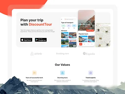 🎒Discount Tour - Mobile App Design | Dashboard | Web Design adobe illustrator branding design figma graphic design illustration illustrator logo ui ui design ux vector webflow wire framing