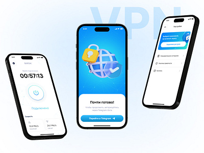 VPN Design Mobile App - UX/UI app app design clean ios minimal mobile mobile app onboarding privacy proxy ui ux vpn vpn app vpn button vpn design vpn interface vpn ios vpn mobile app vpn service