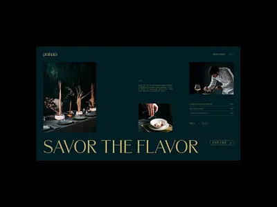 Restaurant Website Design chef editorial fine dining food gallery home inspiration landing page layout luxury menu modern restaurant serif typography ui web design website