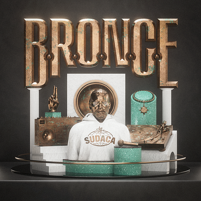B.R.O.N.C.E – Tsh Sudaca Album Cover 3d animation bogotá colombia cover design graphic design hip hop illustration motion graphics music photogrametry rap