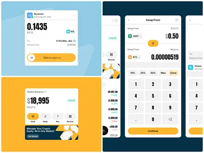 ZYRO - Crypto Hot Wallet appdesign blockchain cryptocurrency cryptotrading cryptowallet defi digitalassets financeapp fintech gassstudio metamask mobileapp mobilepayments phantom portfoliotracker tradingapp uiuxdesign userexperience userinterface walletapp