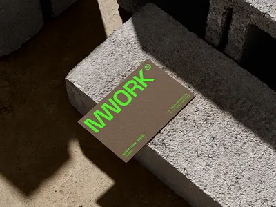 Design Firm Branding bold branding brutalist business card caution tape construction green hooman industrial logo neon print typography