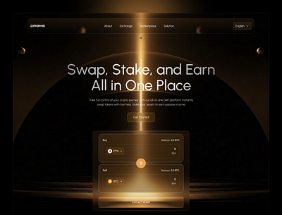 Crypto Swap Platform clean design crypto crypto swap crypto swap platform crypto website cryptocurrency currency swap defi landing defi website interface landing page swap page token token swap trading ui uniswap web3 website