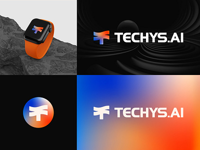 AI logo | Futuristic T logo design abstract ai ai logo brand identity branding crypto logo cryptocurrency design futuristic gradient logo logo logo design t t logo