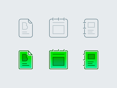 Personal Site Navigation Section Icons blog calendar daily design feed icon journal p3 personal site portfolio post ui vibrant work in progress