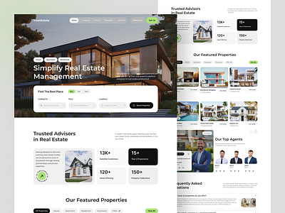 TrustEstate – Real Estate Investment Platform 🏡 apartment architecture branding clean company corporate website design firqah lab home house landing page luxury brand luxury real estate logo luxury website property property developer real estate ui ui ux