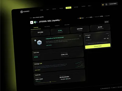 KAMINO- Crypto Liquidity Page blockchain crypto cryptocurrency dark theme dashboard dashboard defi defi dashboard liquidity page product dashboard product design web dashboard web3 web3 dashboard