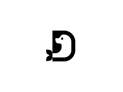 D and seal logo animal brand branding d design elegant graphic design letter logo logo design logo designer logodesign logodesigner logotype minimalism minimalistic modern negative space seal