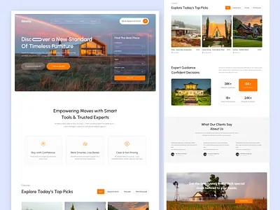 Real Estate Website booking business clean corporate website dribbble shot home landing page minimal minimalsit modern real estate website property landing page real estate real estate agency landing page real estate agency website real estate agent real estate website saas real estate trending ui design uiux