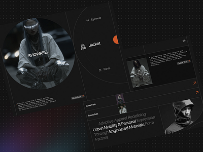 FINHO LAB — Modular Techwear Catalog UI Exploration catalog graphic design techwear ui webdesign