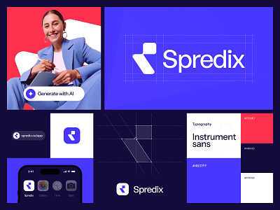 Spredix Branding design ai branding design landing page logo saas ui user interface web webdesign website
