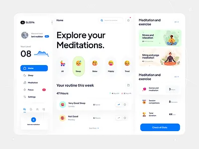 SleepA Dashboard Design branding figma graphic design ui ux