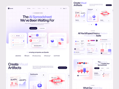 Spredix Website Design - SAAS ai bento design landing page saas ui user interface web webdesign website