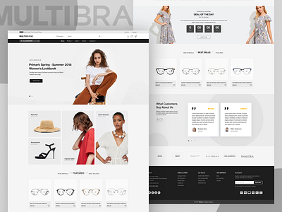 Multibrand Fashion E-commerce UI Design branding design graphic design illustration logo ui