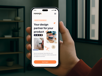Naranja - Responsive Business & Agency Landing Page Mockup agency app business clean coded company design framer homepage landingpage marketing mobile startup template ui uiux ux web design webflow website