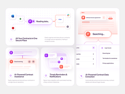 Pactum landing page - Bento card ai bento branding card design landing page saas user interface ux web webdesign website