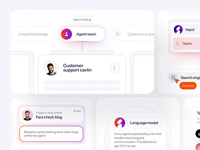 Bento card UI for Involv ai bento cards design landing page saas ui user interface web webdesign website
