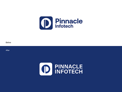 Pinnacle Infotech - redesign logo concept brand refresh branding future ready logo logo design logo redesign modern identity modern logo redesign logo smart design