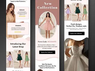 New Collection Launch Email Design Template emaildesigntemplate emailmarketing klaviyo klaviyo email template newcollection newsletter productlaunch responsivedesign