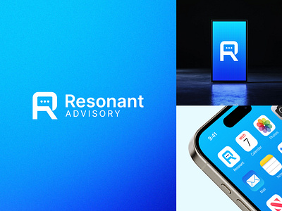 Resonant Advisory – Consulting Company Logo Design advisory branding chatbubble consulting letterr logo logodesign modern rlogo timeless