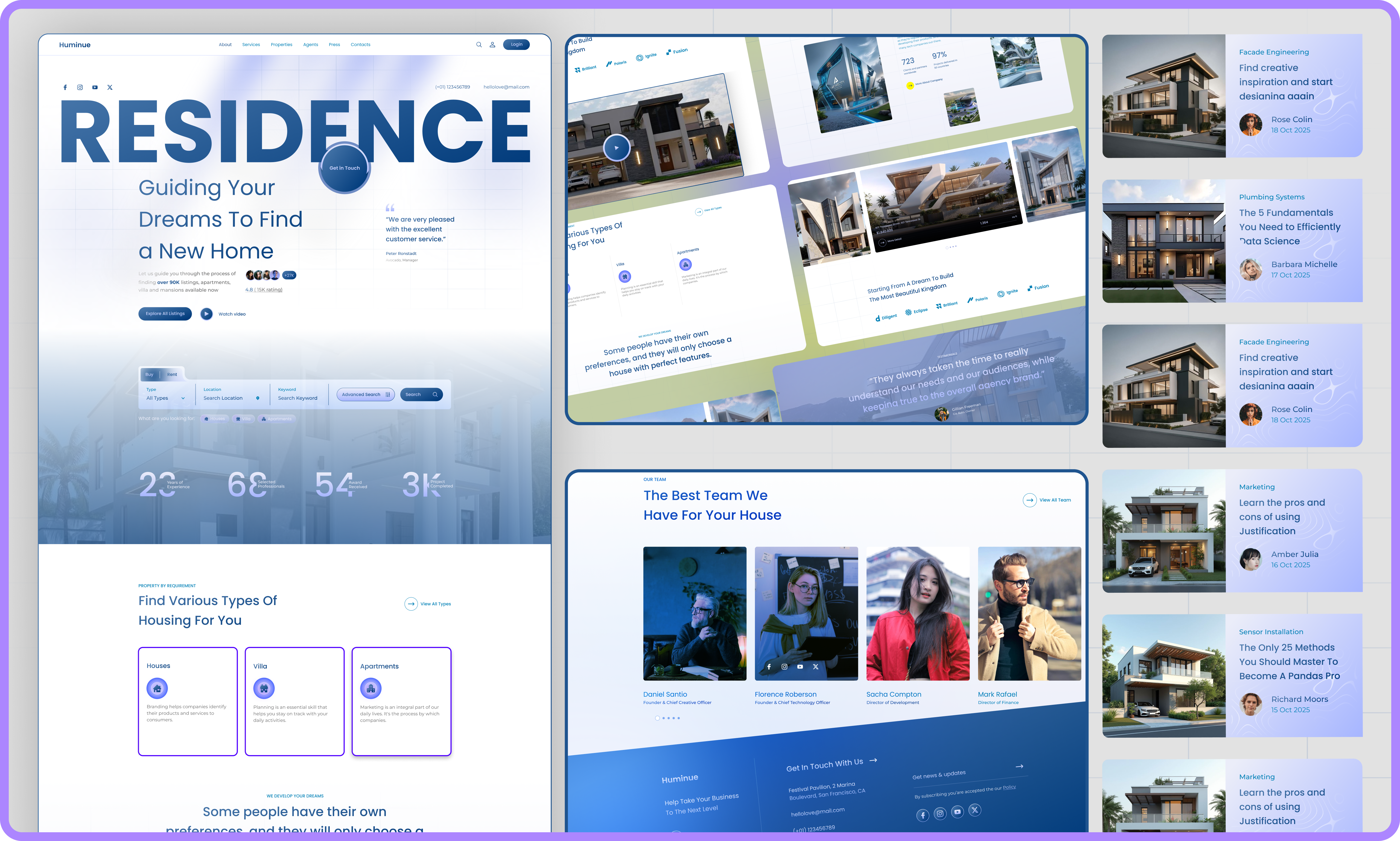 UI-UX for Real-Estate Website dashboard design landing page design realestate web design saas design saas website design web design website design