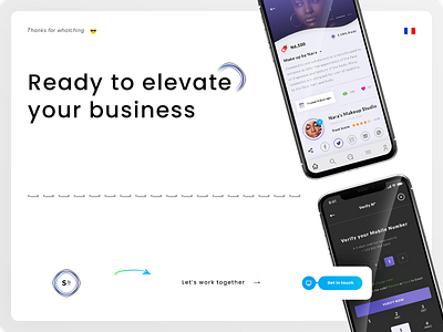 Business banner app application banner brand branding business elevate french flag graphic design illustration illustrator ai light ui logo logotype mobile phone mockup photoshop psd print designer thanks typo typography ui ux designer uix whatching