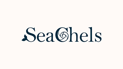 SeaChels - Logo for a Coastal Handcrafted Store branding business card coastal crafts creative graphic design handmade logo logo design minimalist seashells store