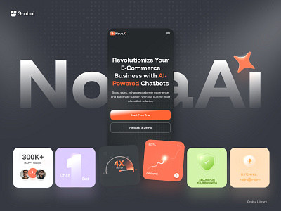 NovaAIPro - Technology Website Design agency ai driven customer engagement automate support branding communication creative customer engagement design e commerce easy integrations finance healthcare landing page modern real time updates saas template ui ux webflow