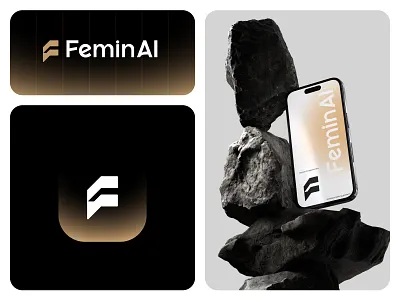 FeminAI - Logo design ai ai logo artificial intelligence brand identity branding brandmark feminai feminine logo logo logo design minimalist logo modern logo popular logo trendy logo