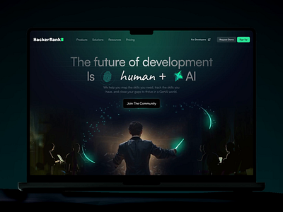 SaaS Landing Page Design for HackerRank business website home page homepage landing landing page landing page design marketing website page saas landing page saas web design saas website saas website design site web web design web page web site webpage website website design