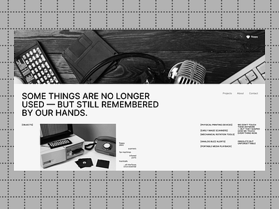 Brand Website - Floppy branding clean culture design digital illustration logo memories memory minimalist nostalgic retro typography ui uiux ux web web design website