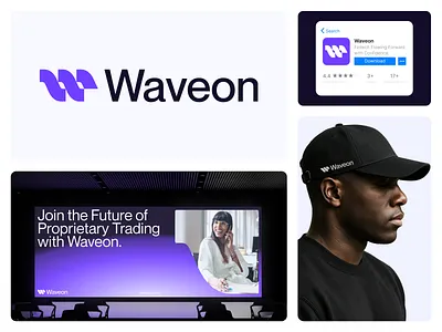 Waveon – Fintech Brand Identity brand branding design earn earning finance financial fintech icon logo logodesign minimal tech technology visual w letter wave