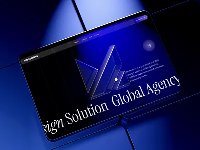 Futuristic Hero UI for Digital Agency Website agency agency website animation branding branding design clean ui graphic design hero section hero section ui minimal modern ui responsive design saas ui ux web web design website design