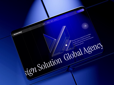 Futuristic Hero UI for Digital Agency Website agency agency website animation branding branding design clean ui graphic design hero section hero section ui minimal modern ui responsive design saas ui ux web web design website design