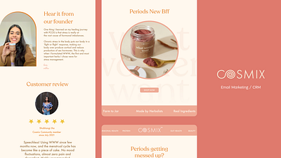 COSMIX | WEB graphic design logo mensstrual stress web website woomen