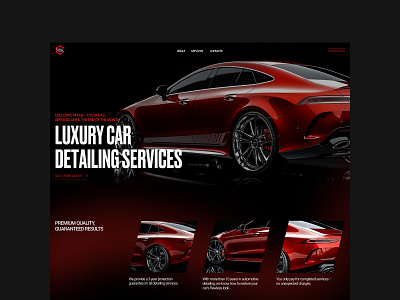Luxury Car Detailing Website Concept automotive branding cardetailing digitalagency figmadesign landingpage luxury luxurydesign premiumdesign ui ux uxui webdesign websiteconcept