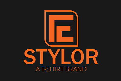 "STYLOR" A T-SHIRT BRAND flat lettering logo logo design minimal