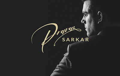 Signature Logo Design - Pravas Sarkar lettering logo minimal signature