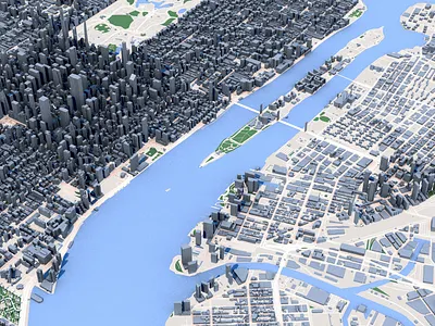 3D City 3d 3d model c4d cinema 4d city graphic design map render rendering