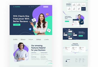 Professional Landing Page UI Design for a Freelance Recruitment figma landing page ui user interface uxui web design