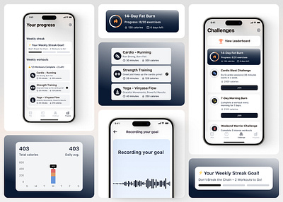 Fitness mobile app | UI/UX design | Healthcare android app fitness app fitness tech health tech healthcare app ios app medical app mobile app design uiux