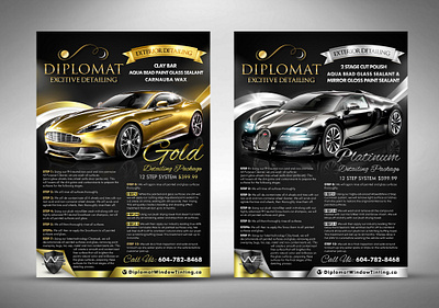 Premium Flyer Design for Premium Services cardetailingflyer creativedesigner flyer design flyer designer flyers graphic design graphic designer luxurybranding