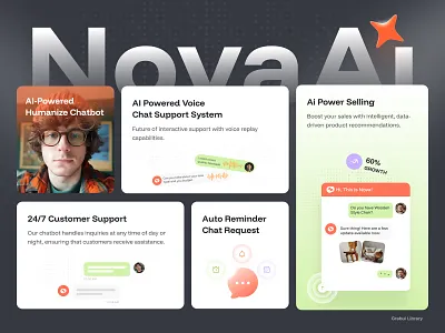 NovaAIPro – Webflow Design for AI-Powered SaaS ai powered automation ai powered customer engagement branding customer engagement design e commerce finance fully responsive design healthcare landing page minimal real time updates saas template scalable framework seamless integrations typography ui ux web webflow template