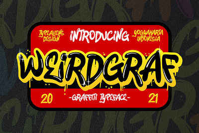 Weirdgraf Font display font font graffiti graffiti fonts ilhamtaro modern font street art typealiens typeface typography ui weirdgraf font