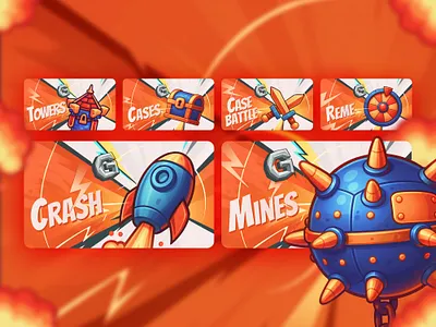 Casino Cards: Original Games betting casino casino cards casino illustrations crash crypto gambling game art game banners game ui gaming live casino mines game online casino original game roulette slot cards slots ui ux website