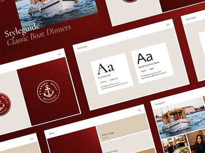 Branding en webdesign Classic Boat Dinners branding logo ui ux webdesign